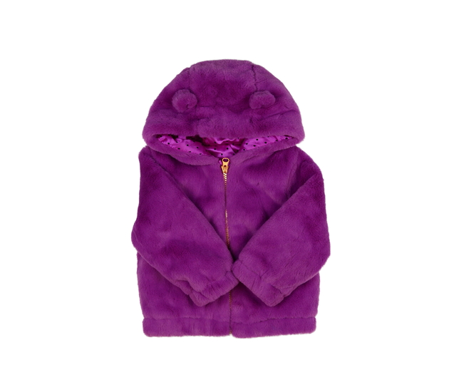 Fialová kožíšková bundička Nutmeg