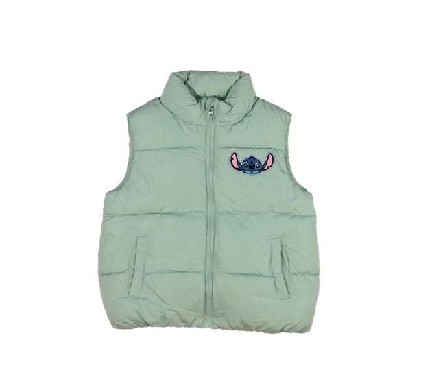 Světle zelená prošívaná vesta Stitch Primark 