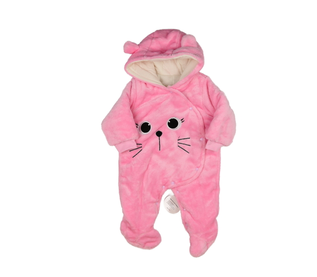 Nový růžový roztomilý zimní overal s čumáčkem 
