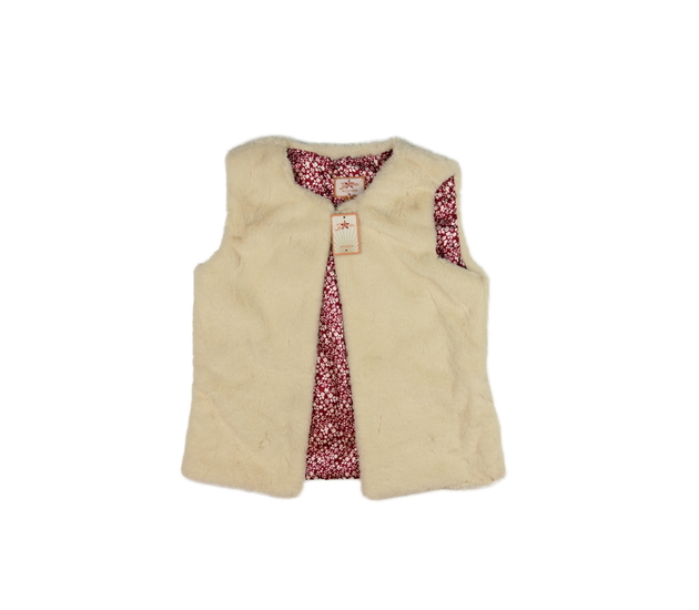 Nová krémová chlupatá vesta 