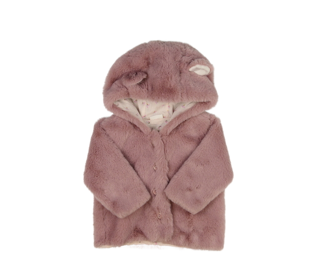 Růžový chlupatý kabátek Next