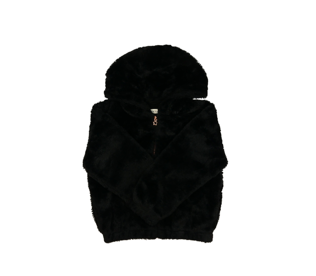 Černá chlupatá bundička F&F