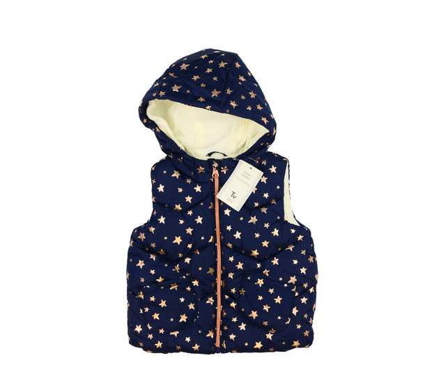 Nová modrá zimní vesta s hvězdami Tu