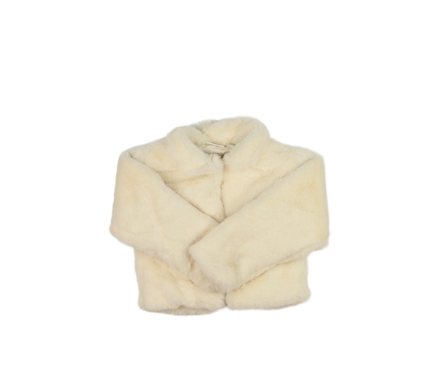 Krémový chlupatý kabátek 