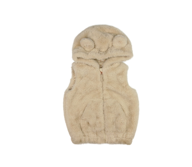 Hnědá chlupatá vesta Nutmeg