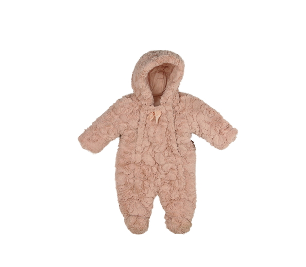 Nový růžový chlupatý zimní overal George