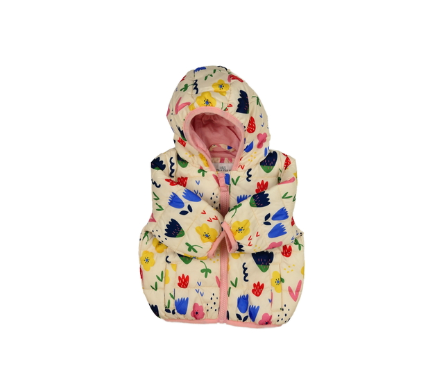 Krémová přechodová květinová bunda M&S