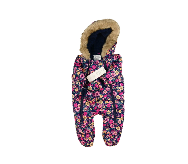 Nová tmavá květinová zimní kombinéza F&F