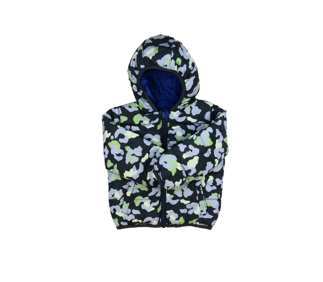 Tmavá vzorovaná prošívaná bunda Nutmeg