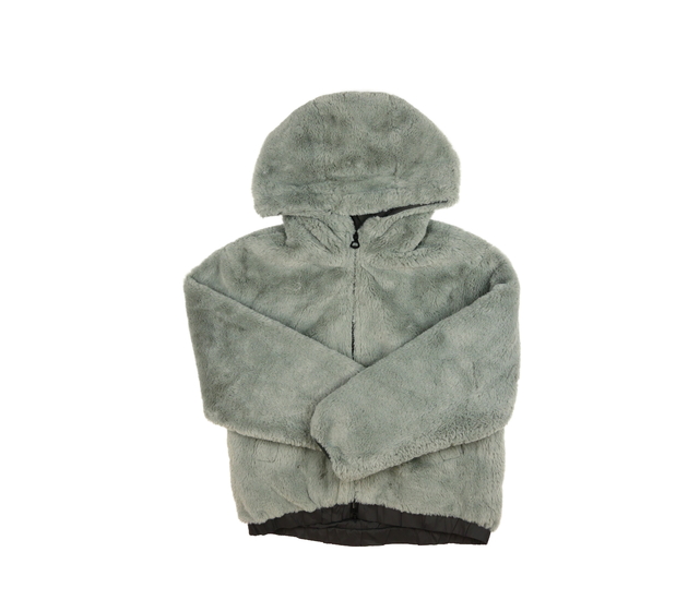 Šedá chlupatá bunda Zara