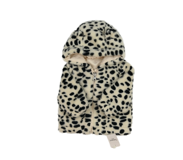 Nová světlá chlupatá vzorovaná bundička Nutmeg