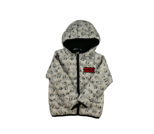 Šedá prošívaná přechodová bunda Mickey Primark 