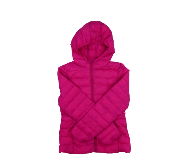 Růžová prošívaná přechodová bunda 
