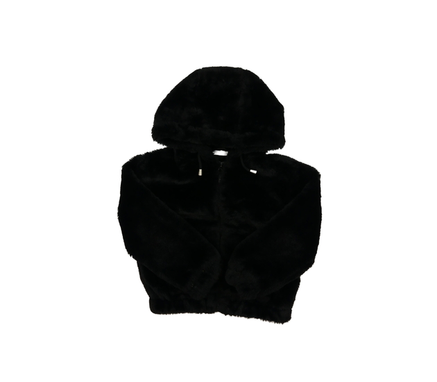 Černá chlupatá kratší bundička 