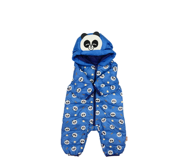 Modrá přechodová kombinéza s pandou