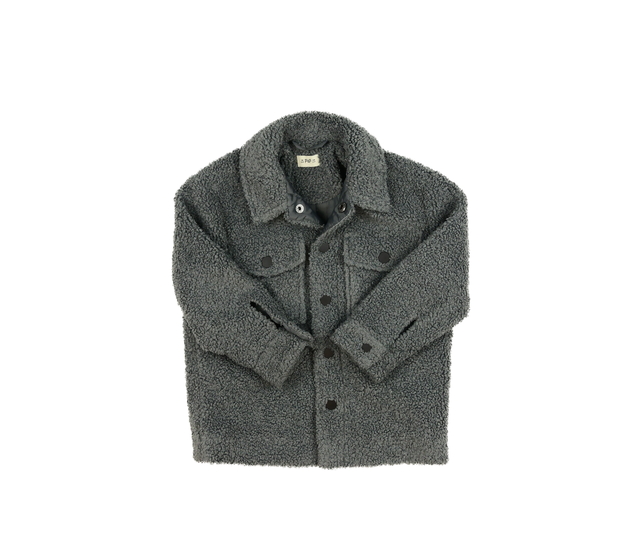 Šedý beránkový kabátek F&F
