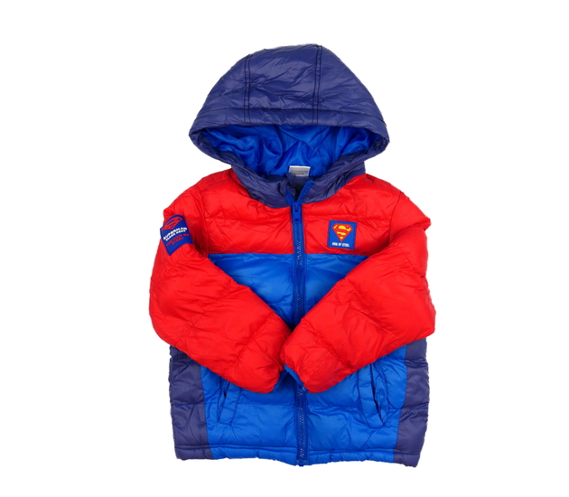 Červeno-modrá zimní bunda Superman 