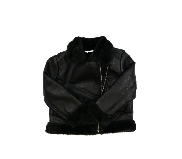 Černá koženková zimní bunda Primark 