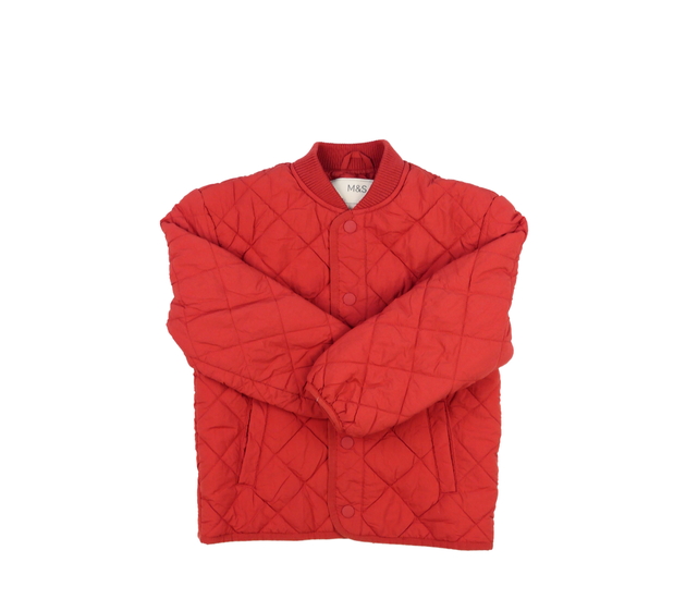 Červená prošívaná přechodová bunda M&S