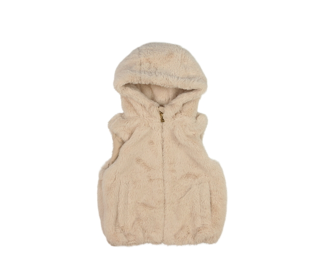 Hnědá chlupatá vesta Nutmeg