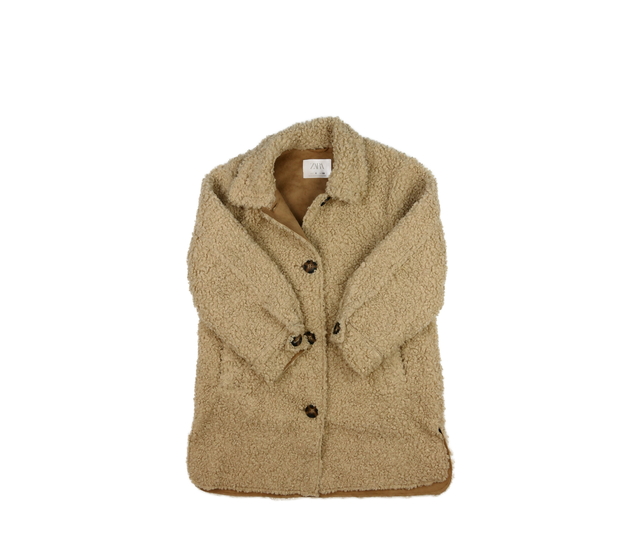 Hnědý beránkový kabátek Zara 