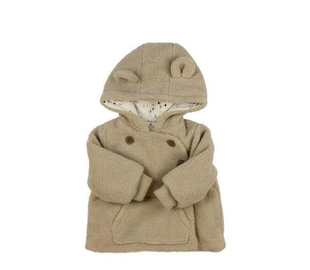 Hnědý beránkový kabátek