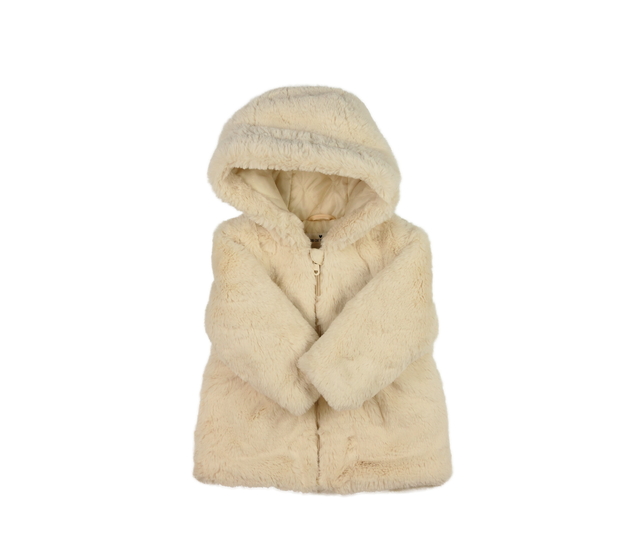 Krémová chlupatá bundička