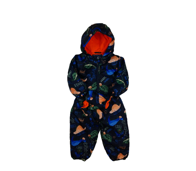 Modrá zimní kombinéza s dinosaury George