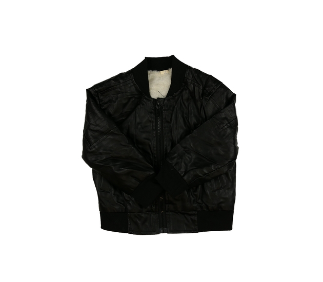 Černá koženková bunda 