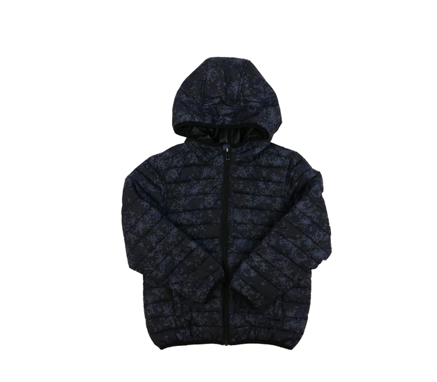 Tmavá vzorovaná prošívaná bunda 