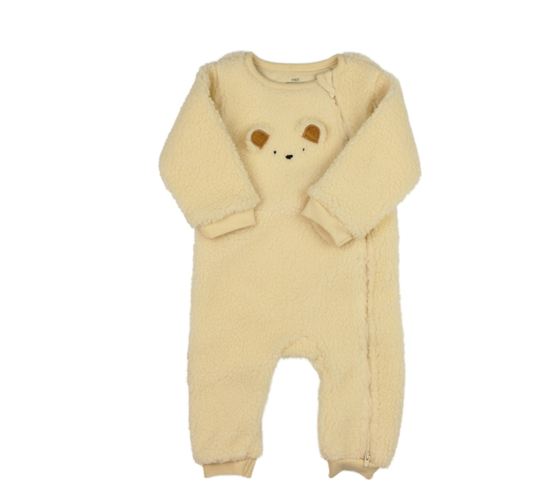 Krémový chlupatý přechodový overal M&S