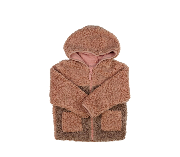 Růžová beránková bundička Nutmeg