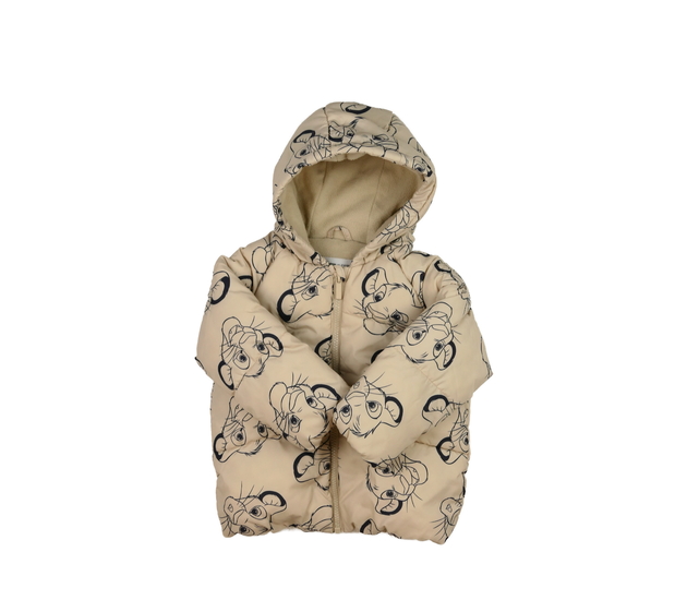 Hnědá prošívaná zimní bunda Lví Král Primark 