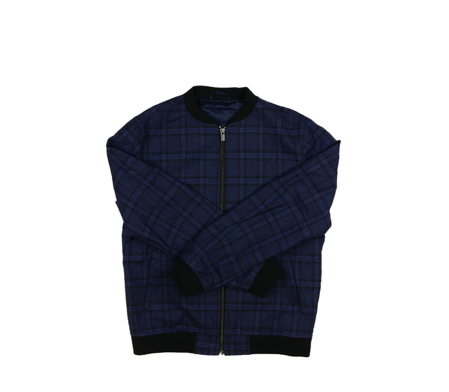 Modrá kostkovaná přechodová bunda Next