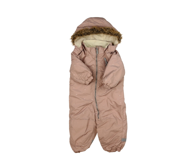 Růžová zimní kombinéza se srdíčky H&M