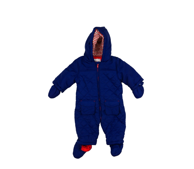 Modrá prošívaná zimní kombinéza 