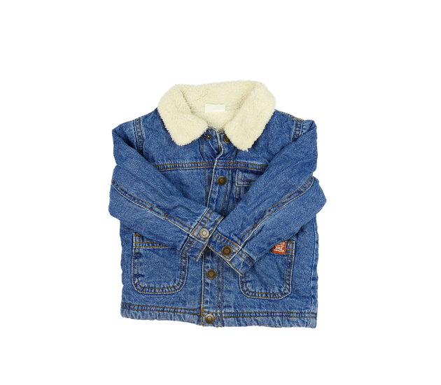 Modrá riflová bunda s kožíškem F&F