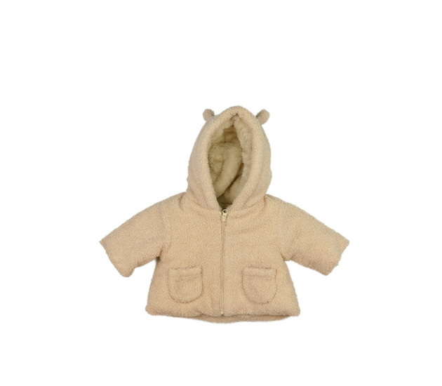 Hnědý beránková kabátek