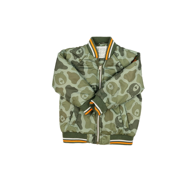 Zelená vzorovaná přechodová bunda F&F