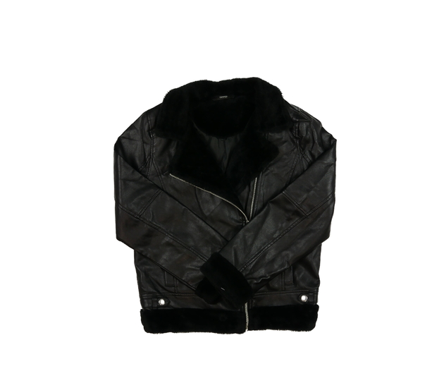 Černá přechodová koženková bunda George