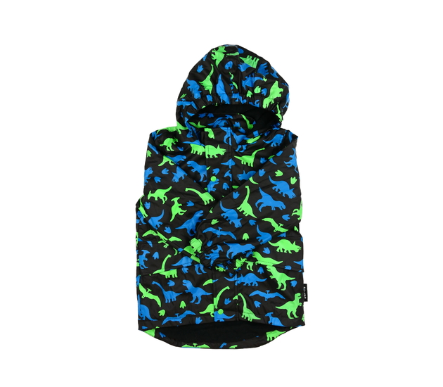 Tmavá nepromokavá přechodová dinosauří bunda 