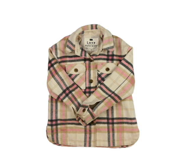 Světlý pruhovaný kabát F&F