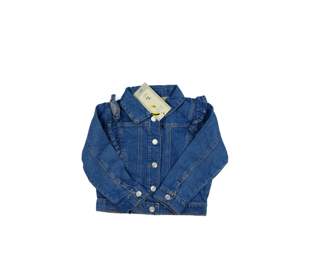 Nová modrá riflová bunda s volánky Tu 