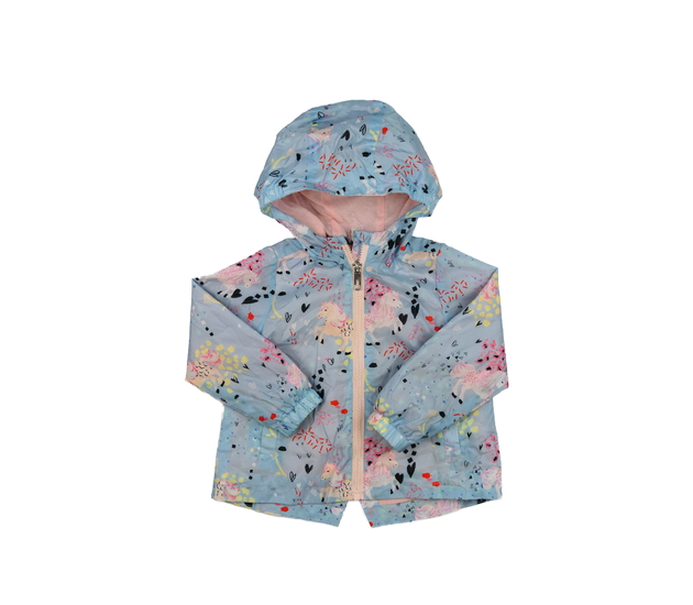 Modrá slabá větrovka s podšívkou 