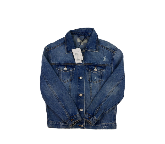 Nová modrá trhaná riflová bunda New Look 