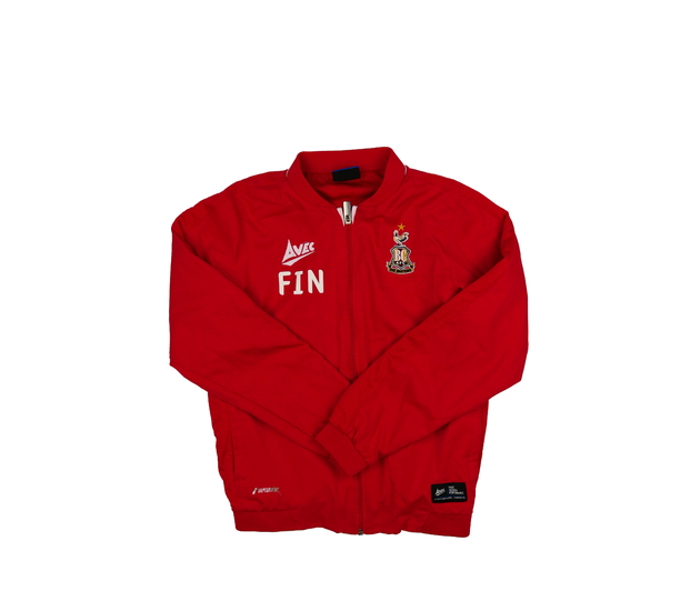 Červená přechodová sportovní bunda 