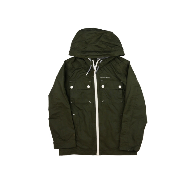 Tmavě olivová přechodová bunda 