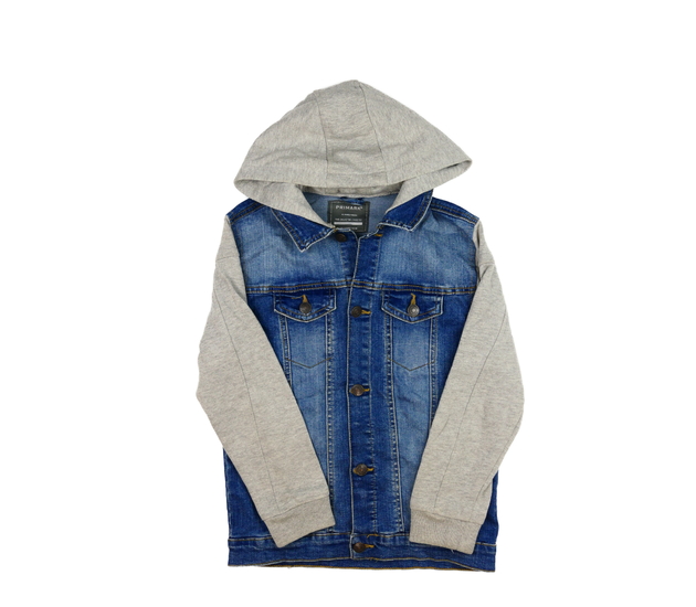 Riflová bunda s mikinovými detaily Primark 