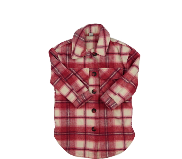 Kostkovaný růžovo-krémový kabátek Tu 