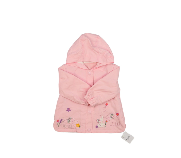 Nová světle růžová slabá bunda se slony Nutmeg